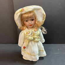 Load image into Gallery viewer, Porcelain Doll in Striped Dress (Far East Brokers)
