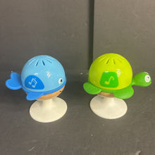 Load image into Gallery viewer, 2pk Stay-Put Sea Animal Suction Cup Rattles
