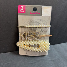 Load image into Gallery viewer, 3pk Pearl Hair Clips (NEW)
