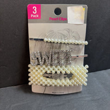 Load image into Gallery viewer, 3pk Pearl Hair Clips (NEW)
