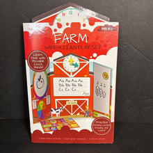 Load image into Gallery viewer, [NEW] Farm Wipe-Clean Playset Trifold, Notepad, &amp; Sticker Sheet (Pre K-1) (Bendon) -workbook paperback
