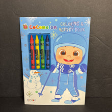 Load image into Gallery viewer, [NEW] Cocomelon Coloring &amp; Activity Book w/ Crayons (Bendon) (Season: Winter) -character activity paperback
