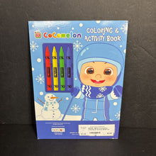 Load image into Gallery viewer, [NEW] Cocomelon Coloring &amp; Activity Book w/ Crayons (Bendon) (Season: Winter) -character activity paperback
