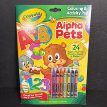Load image into Gallery viewer, [NEW] Crayola Coloring &amp; Activity Pad: Alpha Pets w/ Crayons -activity paperback
