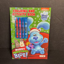 Load image into Gallery viewer, [NEW] Merry Chrismas, Blue!: Blue's Clues and You Coloring and Activity Book w/ Crayons (Bendon) (Season: Winter, Holiday) -character activity paperback
