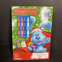 Load image into Gallery viewer, [NEW] Merry Chrismas, Blue!: Blue's Clues and You Coloring and Activity Book w/ Crayons (Bendon) (Season: Winter, Holiday) -character activity paperback
