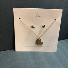 Load image into Gallery viewer, "Love" Heart Necklace &amp; Earrings Set (NEW)
