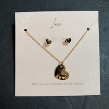 Load image into Gallery viewer, "Love" Heart Necklace &amp; Earrings Set (NEW)
