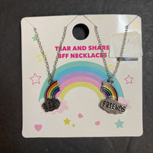 Load image into Gallery viewer, 2pk Tear &amp; Share Rainbow BFF "Best Friends" Necklaces (NEW)
