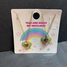 Load image into Gallery viewer, 2pk Tear &amp; Share Heart BFF Necklaces (NEW)
