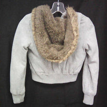 Load image into Gallery viewer, girls flower hooded jacket
