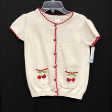 Load image into Gallery viewer, button down cherry top sweater
