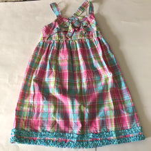 Load image into Gallery viewer, ruffle plaid bow dress
