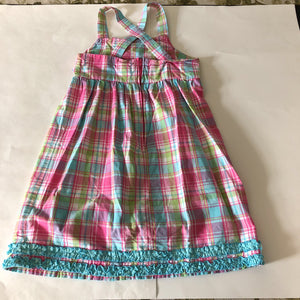 ruffle plaid bow dress