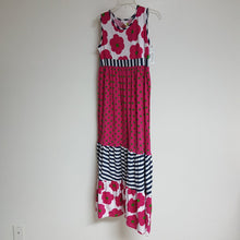 Load image into Gallery viewer, Maxi dress w/flowers,stripes&amp;polka dots (new)
