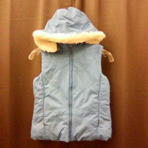 Girl coat vest w/glitter dots