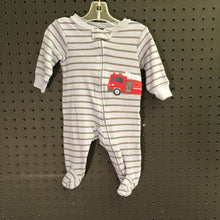 Load image into Gallery viewer, striped fire truck sleepwear
