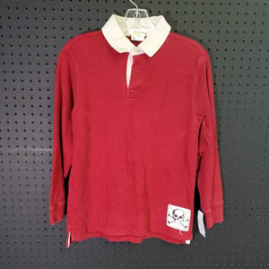 skull long sleeve polo shirt
