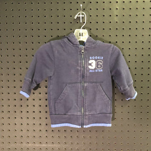 Hooded zip sweatshirt