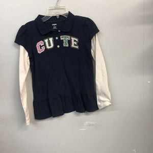 gymboree blue/white top
