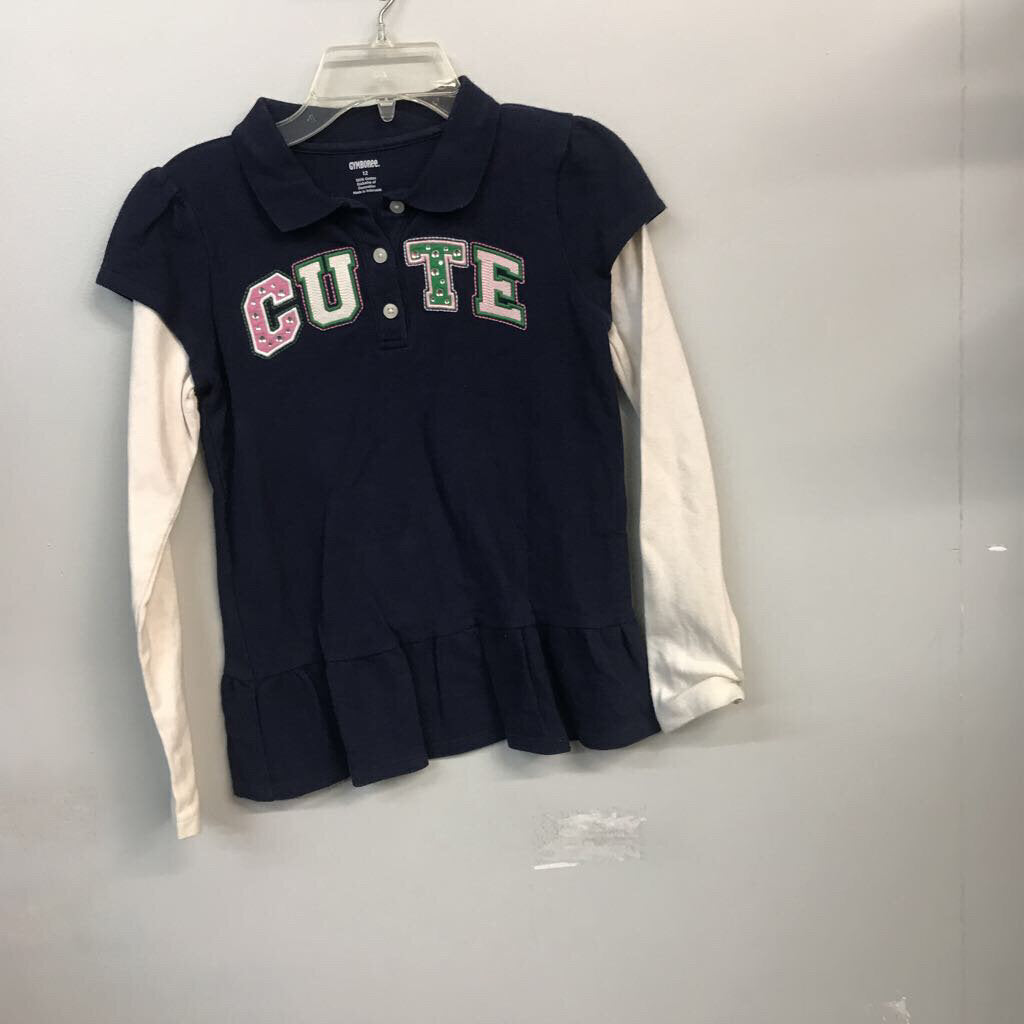 gymboree blue/white top