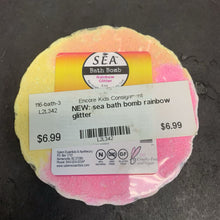 Load image into Gallery viewer, sea bath bomb rainbow glitter

