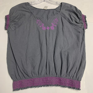 embroidered flower top