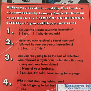 Who Could That Be At This Hour? (All the Wrong Questions) (Lemony Snicket) -series