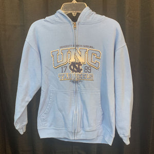 "UNC Tarheels" Hooded full zip Sweatshirt j america