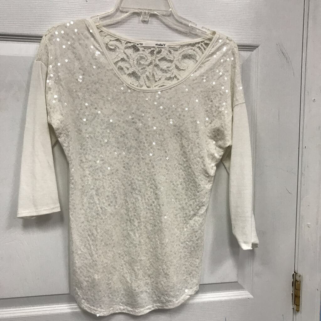 sequin lace shirt