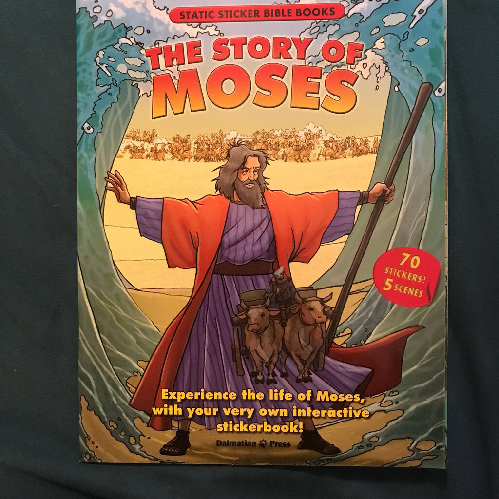 The Story of Moses: Static Sticker Bible Book -religion activity paperback
