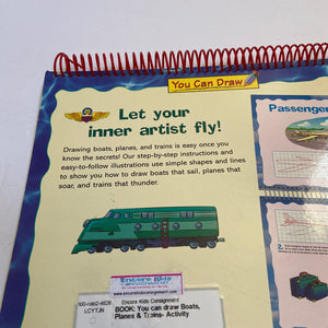 You can draw Boats, Planes & Trains- Activity
