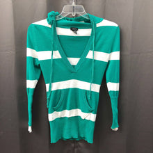 Load image into Gallery viewer, hooded striped sweater

