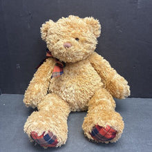 Load image into Gallery viewer, teddy bear w/ plaid bow

