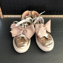 Load image into Gallery viewer, girl glitter hightop sneakers

