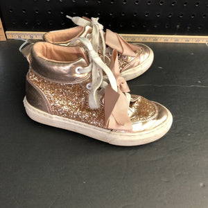 girl glitter hightop sneakers