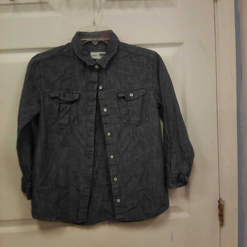 denim button down top