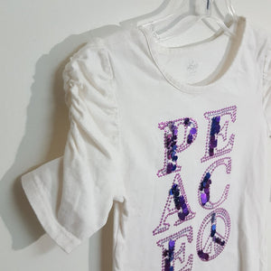 "Peace" Sequin Top