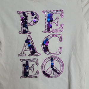 "Peace" Sequin Top