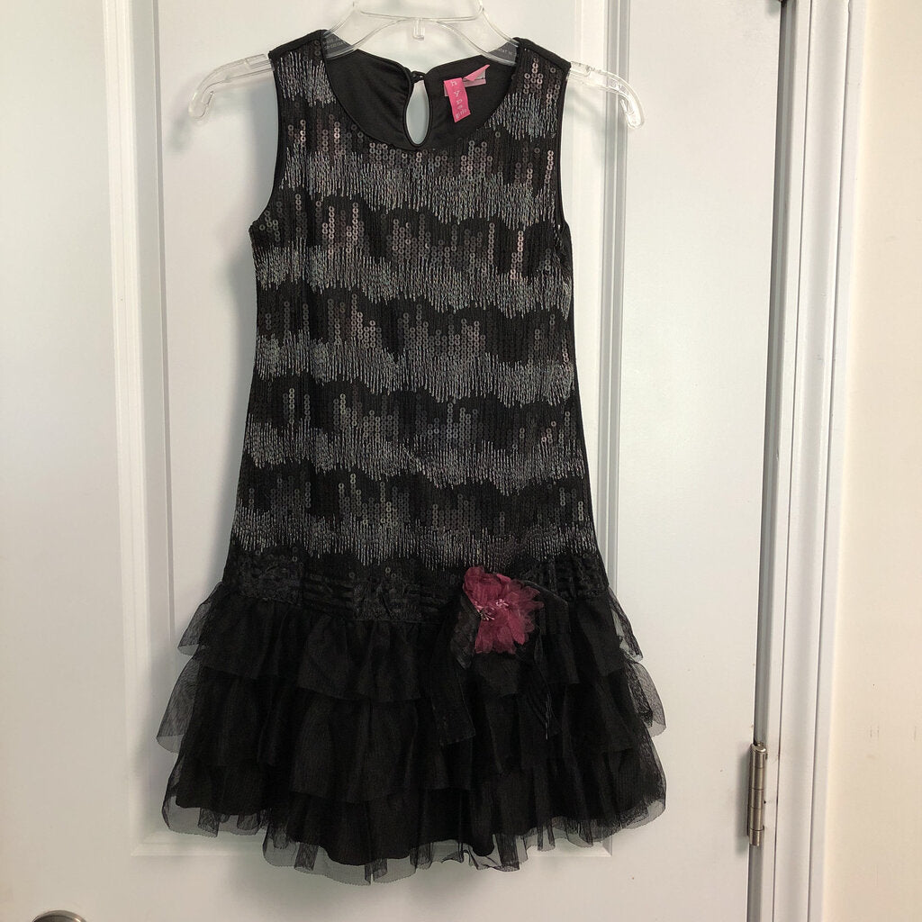 sequin & frills flower dress