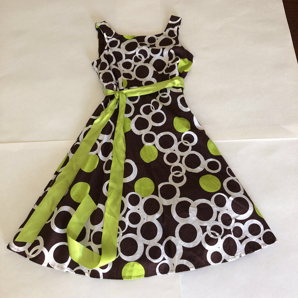 bubbles pattern tie dress