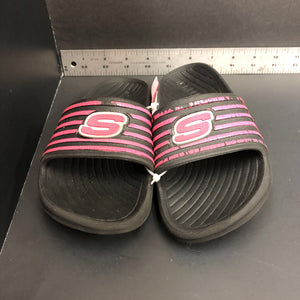 girls striped flip flops