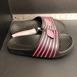 girls striped flip flops