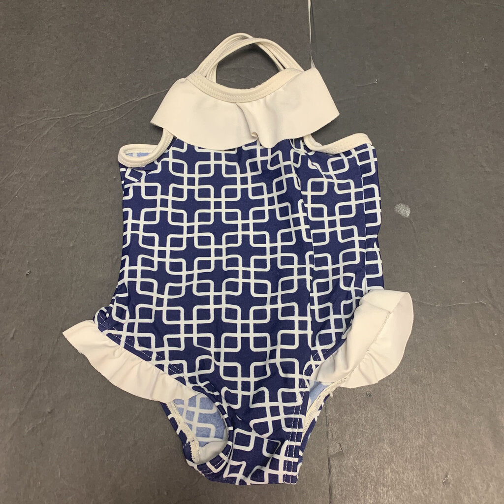 girl patterned swimsuit