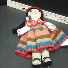 Load image into Gallery viewer, plush doll w/ patchwork dress
