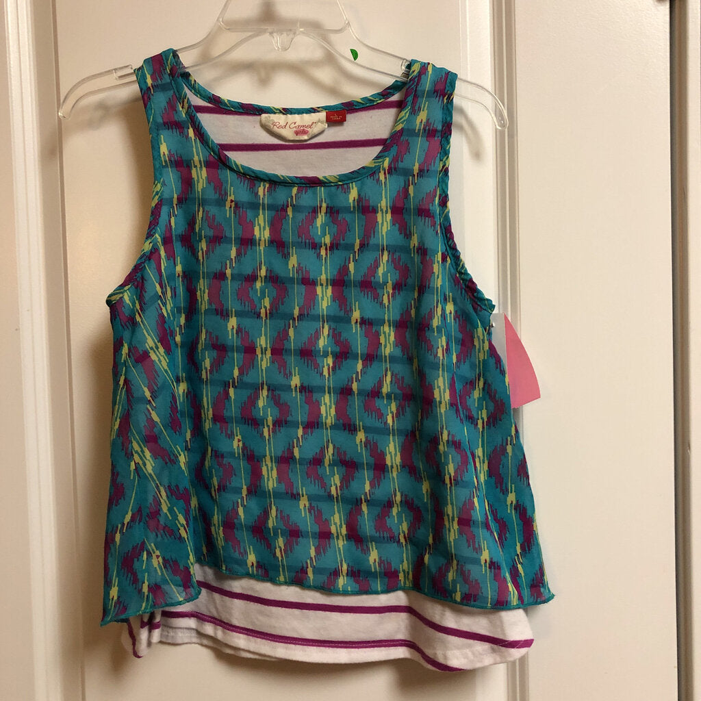 design/striped sleeveless top