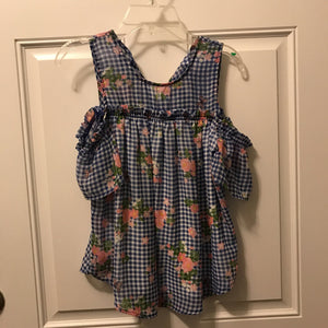 Flower off shoulder top