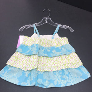 sleeveless multi patterned top
