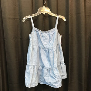 sleeveless denim look top