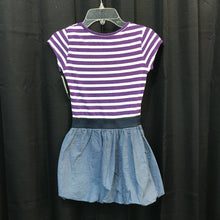 Load image into Gallery viewer, striped/denim look dress

